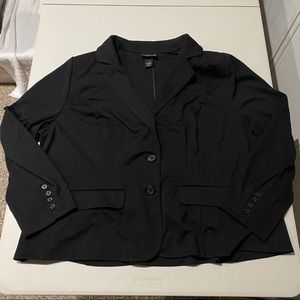 Lane Bryant Women's Black 2 Button Blazer Jacket